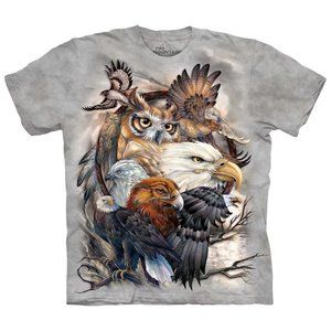 The Mountain Sky Kings Eagle Owl Hawk Birds Flying Animal Soaring T-Shirt 4X-5X